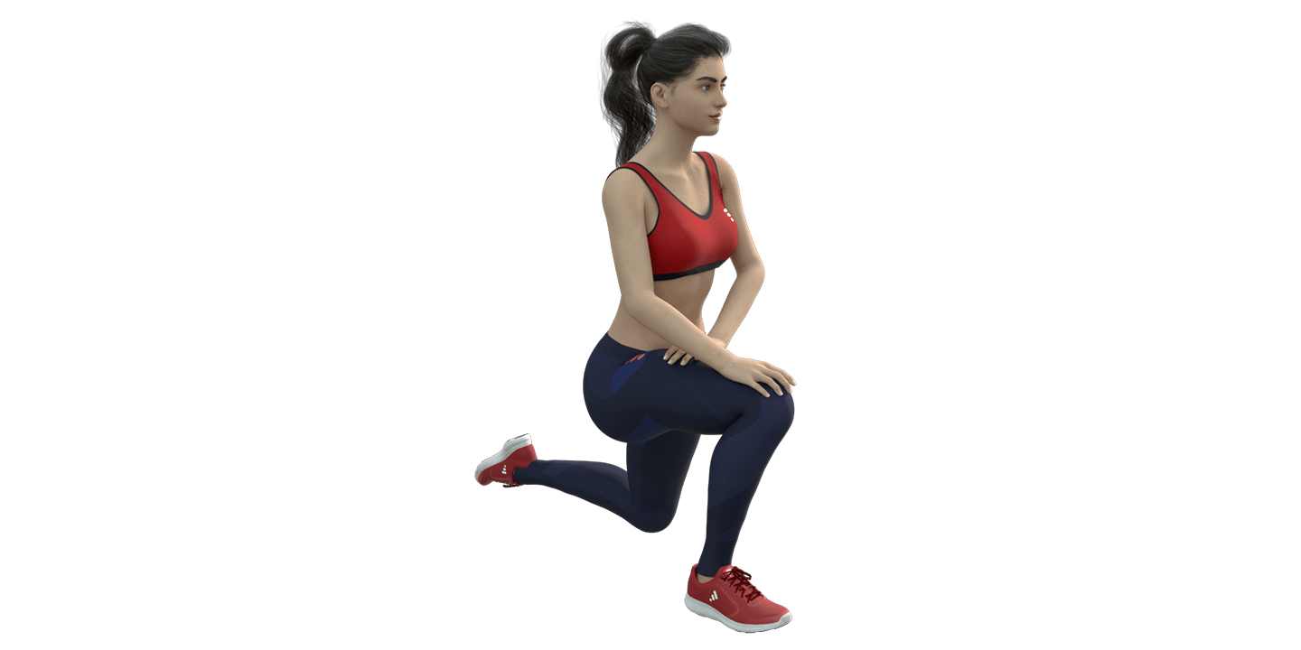 Kneeling Lunge Stretch Right