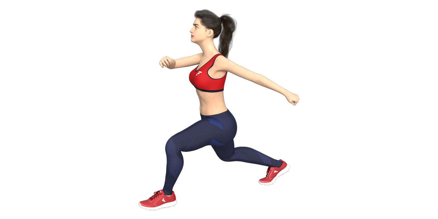 Lunge Knee Hops Right