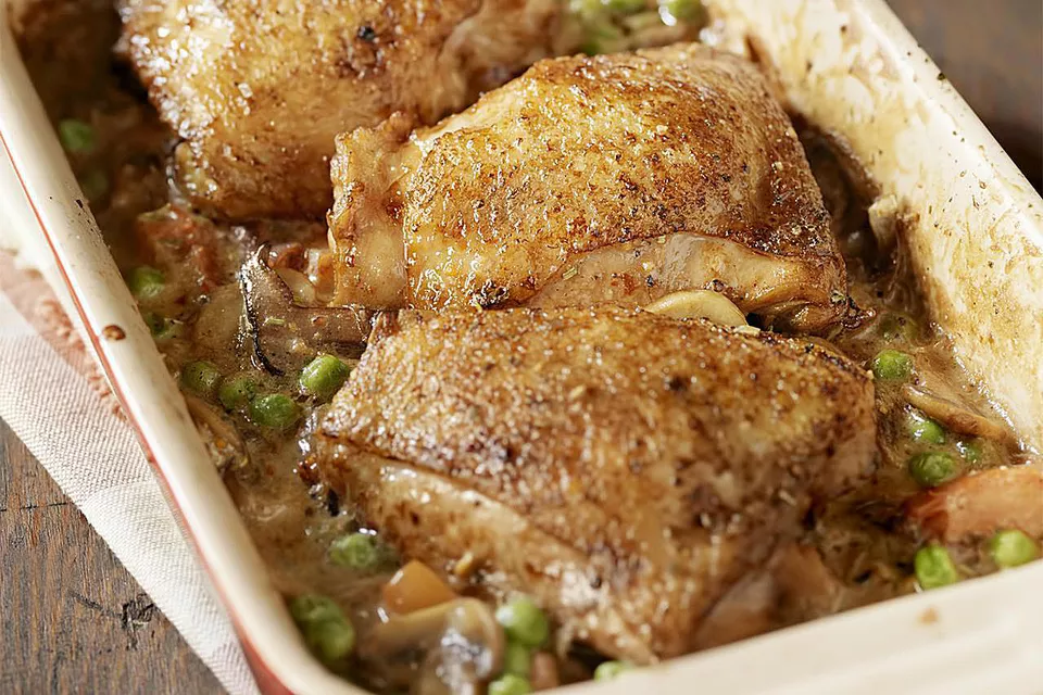 Drunken Chicken in Red Wine Sauce - Beschwipster Huhn