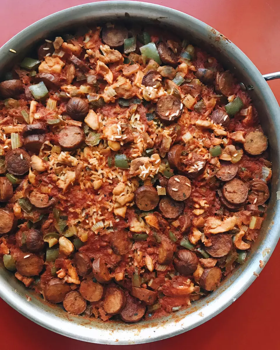 Shortcut Chicken and Andouille Jambalaya
