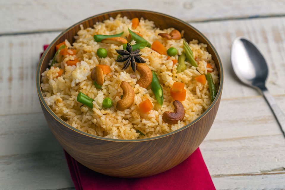 Vegetable Fried Rice With Cashews